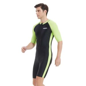 Men Neon Accent Short Sleeve Athletic Rash Guard