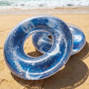 Glitter Blue Inflatable Swim Ring Duo
